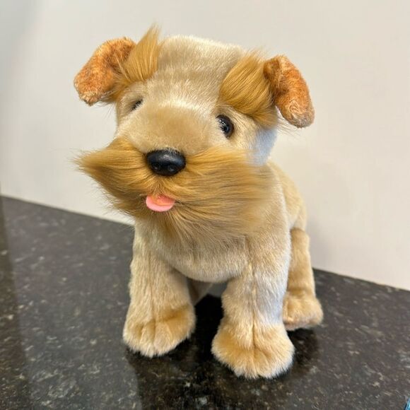 TY Beanie Buddies TAN SCHNAUZER TERRIER DOG 12" Plush Stuffed Animal TOY 2003 - Picture 1 of 8